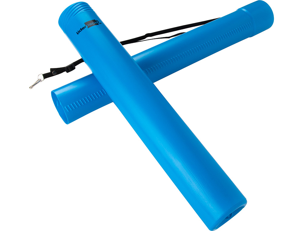 TUBO PORTA DESENHOS EXTENSIVEL 80 CM AZUL
