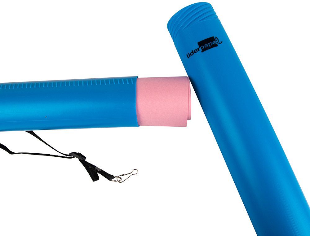 TUBO PORTA DESENHOS EXTENSIVEL 80 CM AZUL