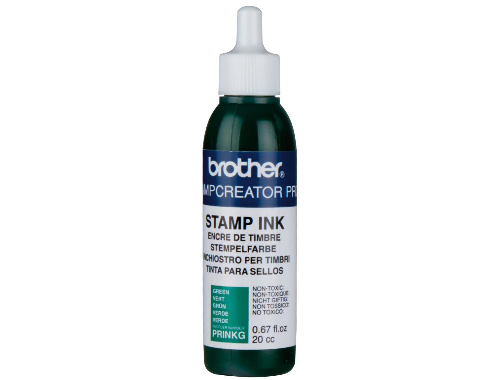 TINTA PARA REENTINTADO VERDE 20 CC PARA CARIMBOS AUTOMATICOS BROTHER