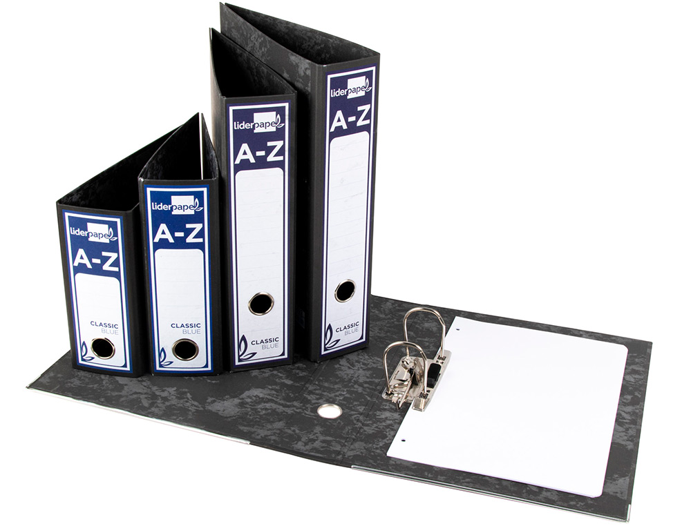 PASTA DE ARQUIVO LIDERPAPEL CLASSIC BLUE CARTAO FORRADO FOLIO GASPEADA PRETA SEM CAIXA