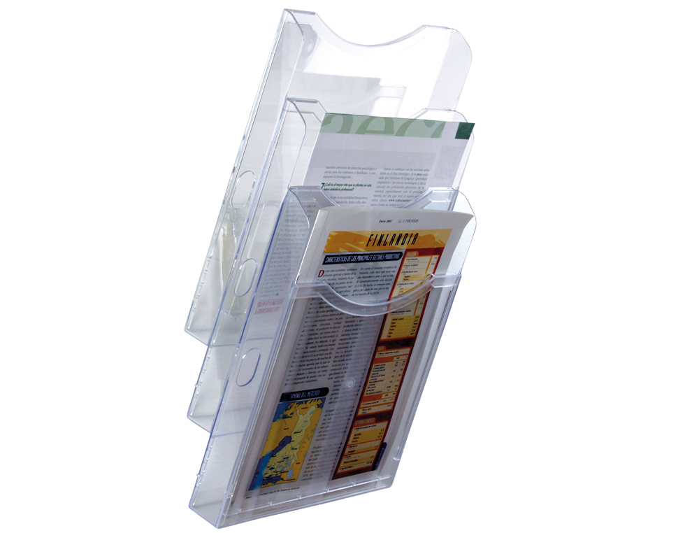 EXPOSITOR MURAL ARCHIVO COM 3 ESTANTES PARA FORMATO DIN A4 445 X 155 X 239 MM