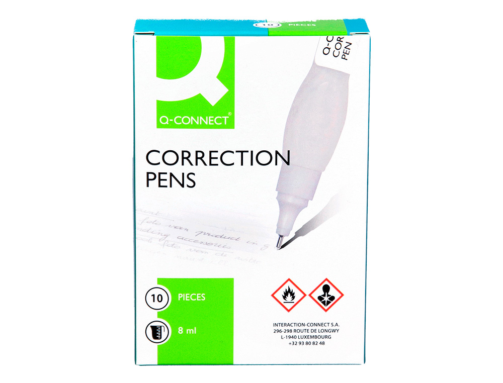CORRETOR CANETA Q-CONNECT 8 ML COM PONTA METALICA