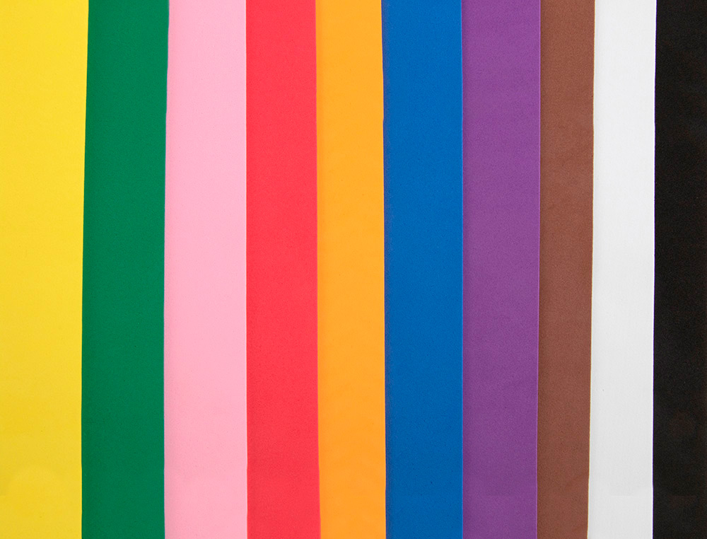 BLOCO TRABALHOS MANUAIS LIDERPAPEL GOMA EVA FOLIO 10 PRANCHAS CORES SORTIDAS