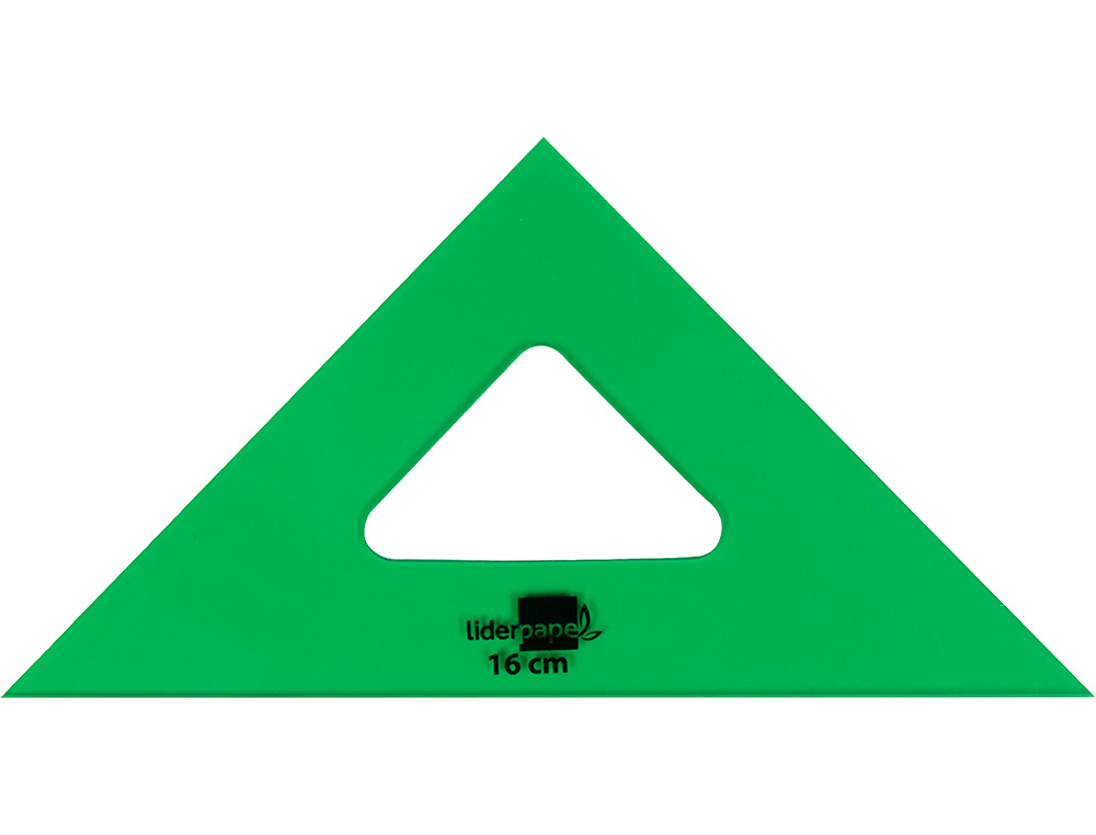 ESQUADRO LIDERPAPEL 16 CM PLASTICO VERDE