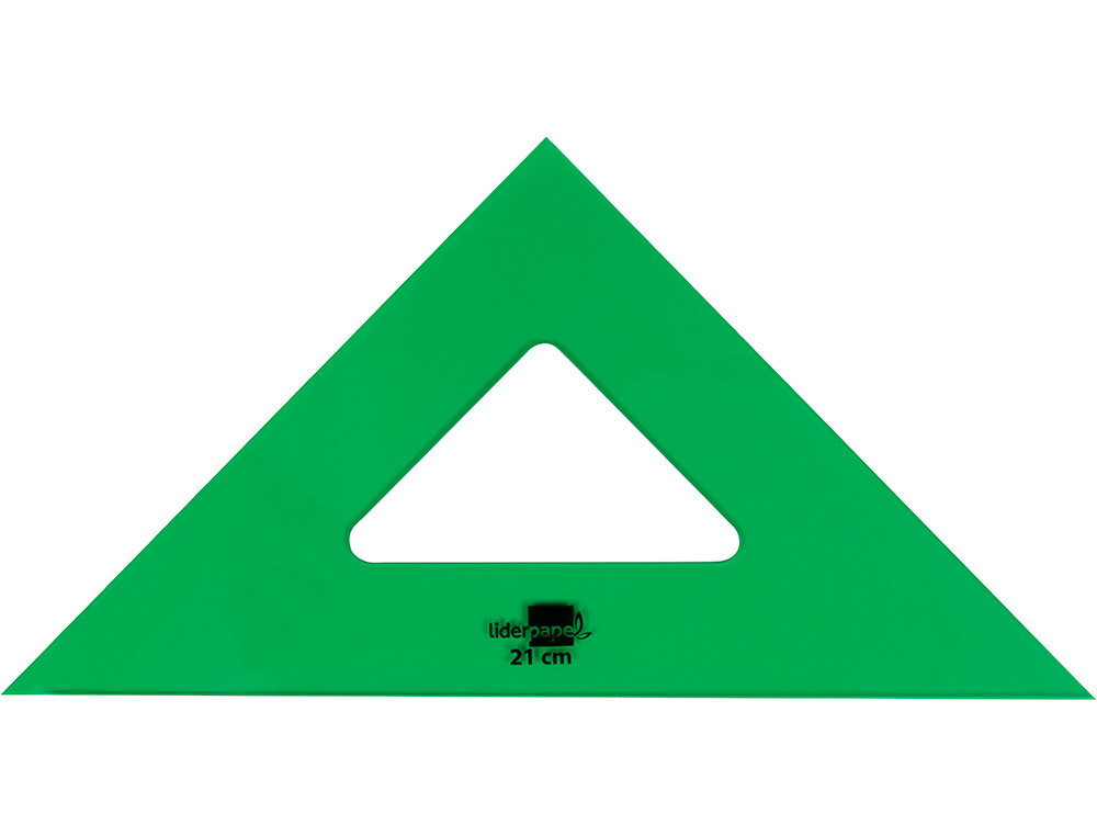 ESQUADRO LIDERPAPEL 21 CM PLASTICO VERDE