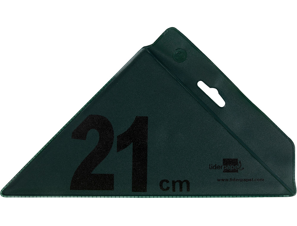 ESQUADRO LIDERPAPEL 21 CM PLASTICO VERDE