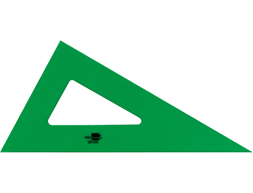 ESQUADRO LIDERPAPEL 25 CM PLASTICO VERDE