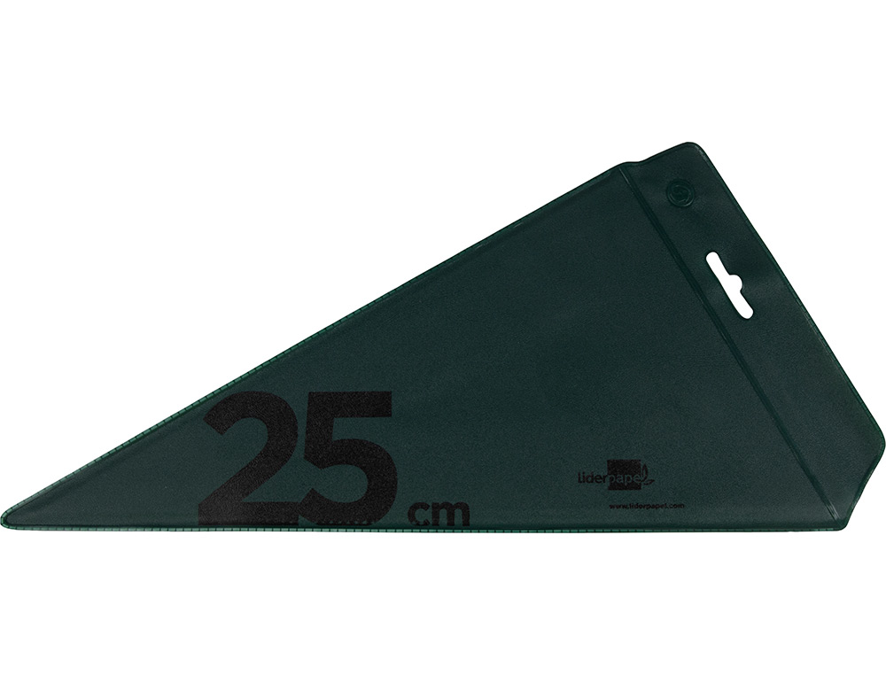ESQUADRO LIDERPAPEL 25 CM PLASTICO VERDE
