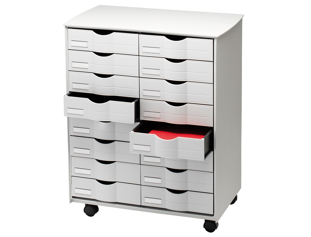 MOVEL AUXILIAR FAST-PAPERFLOW MULTIFUNCOES COM 16 BLOCOS 2 COLUNA 715 X 580 X 343 MM