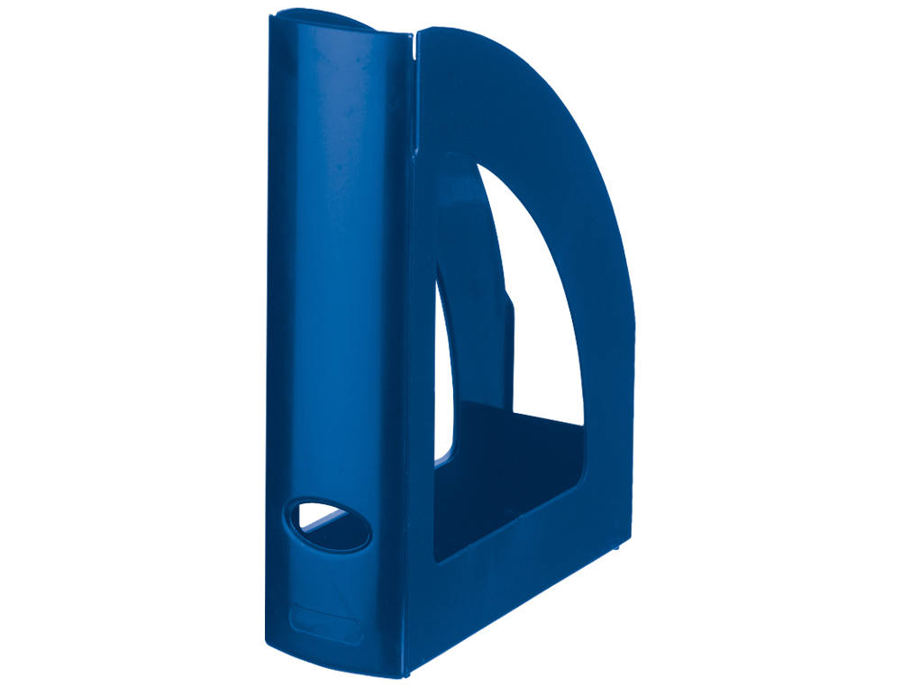 PORTA REVISTAS PLASTICO Q-CONNECT AZUL OPACO