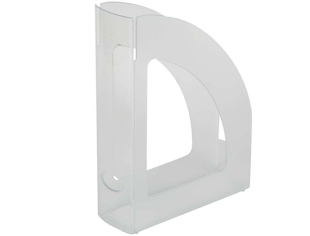 PORTA REVISTAS PLASTICO Q-CONNECT TRANSPARENTE