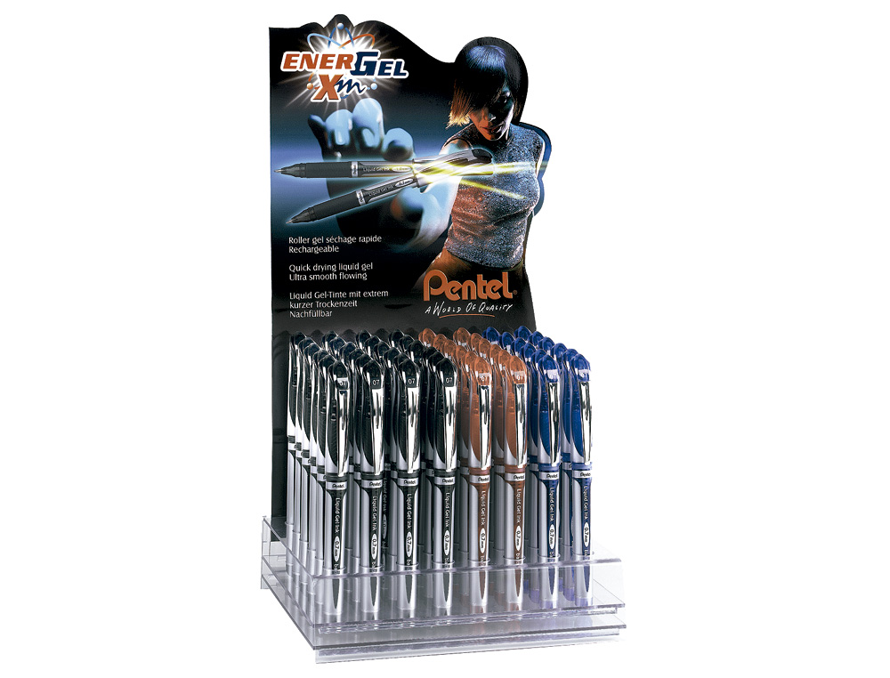 EXPOSITOR ROLLER PENTEL BL57 ENERGEL COM 4 DUZIAS