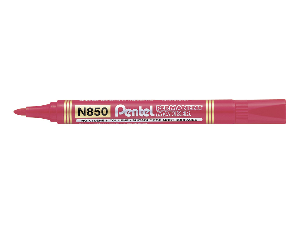 MARCADOR PENTEL N850 PERMANENTE PONTA REDONDA VERMELHO