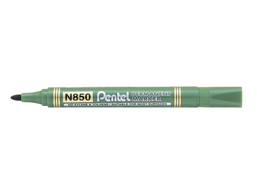 MARCADOR PENTEL N850 PERMANENTE PONTA REDONDA VERDE