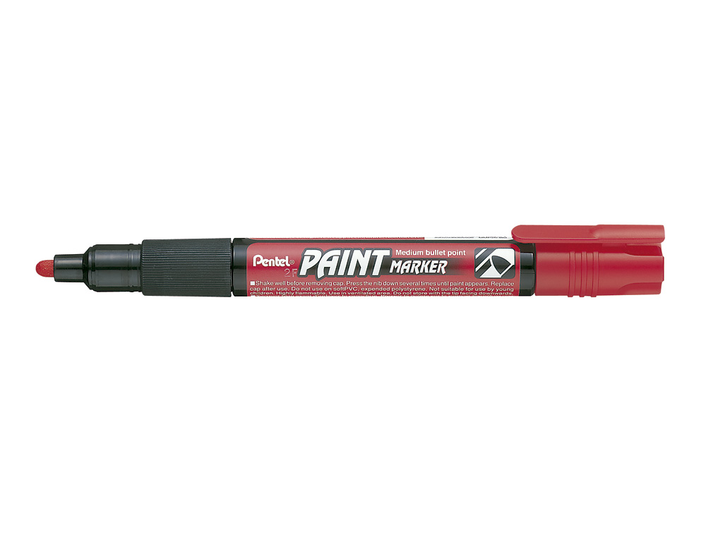 MARCADOR PENTEL MMP20 PAINT VIDRO E PLASTICO VERMELHO