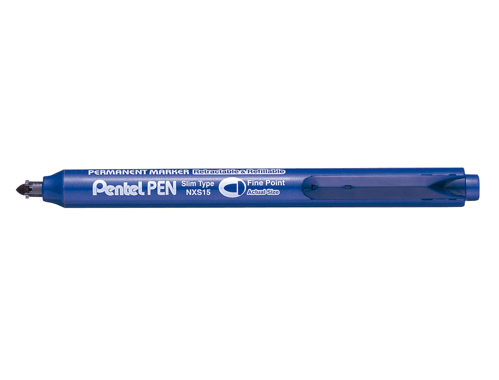 MARCADOR PENTEL NXS15 PERMANENTE RETRATIL 4,5 MM AZUL
