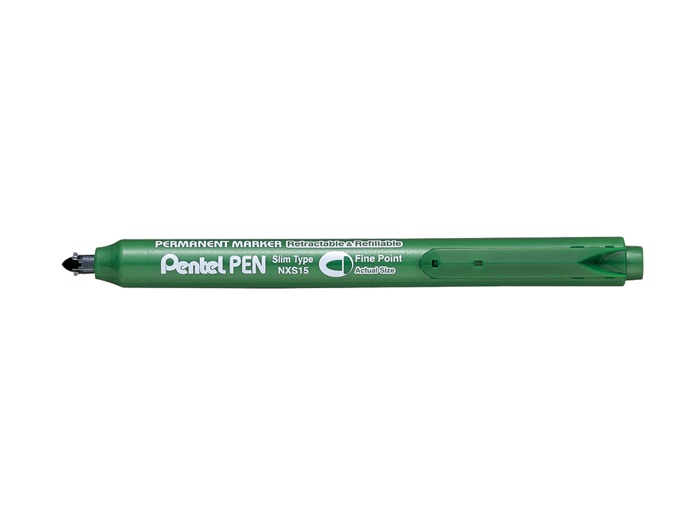 MARCADOR PENTEL NXS15 PERMANENTE RETRATIL 4,5 MM VERDE