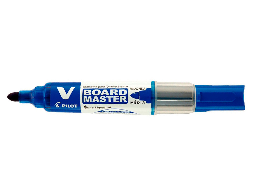 MARCADOR PILOT V BOARD MASTER PARA QUADRO BRANCO AZUL TINTA LIQUIDA TRACO 2,3MM