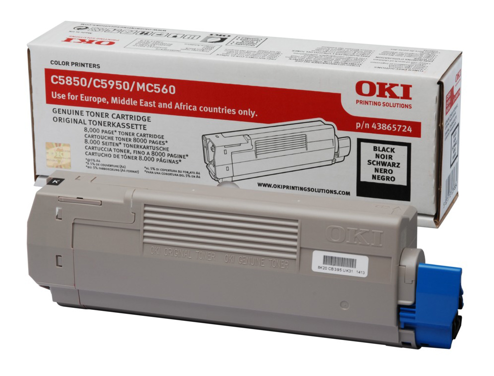 TONER OKI C5850/5950/MC560 PRETO -8000PAG TYPE C11