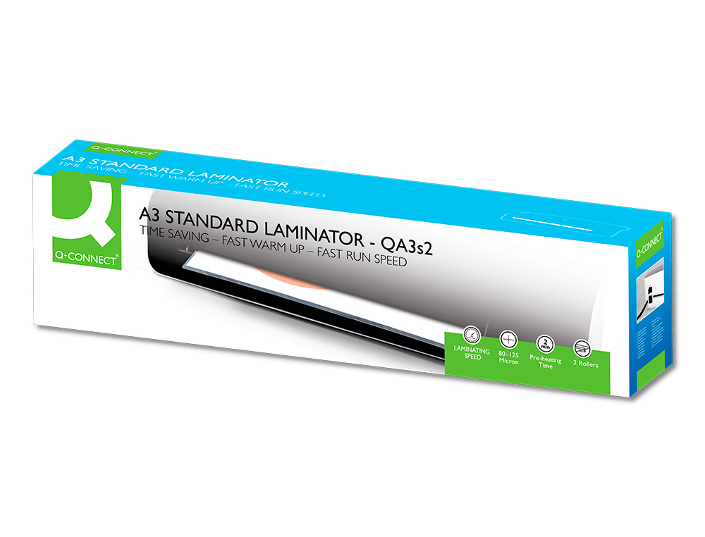 PLASTIFICADORA Q-CONNECT KF17003 DIN A3 STANDARD 2 ROLOS ATE 125 MICRONS
