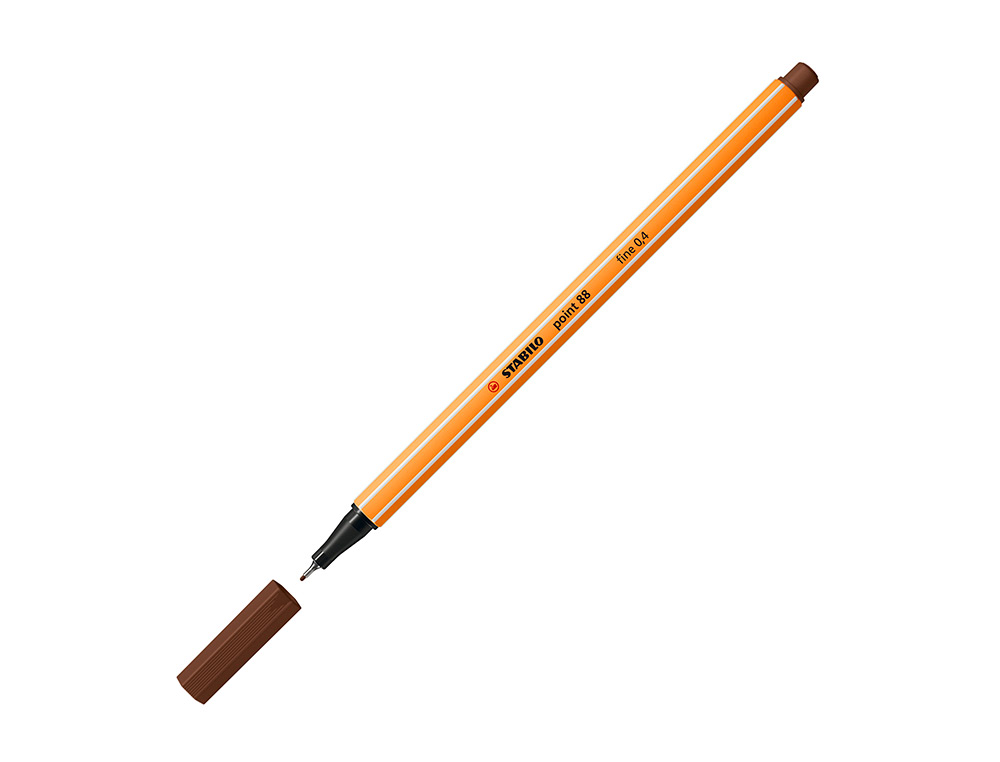 MARCADOR STABILO PONTA DE FIBRA POINT 88 CASTANHO 0,4 MM