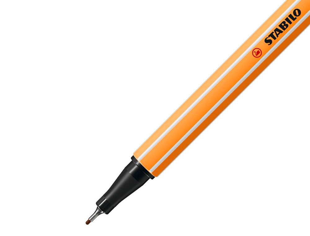 MARCADOR STABILO PONTA DE FIBRA POINT 88 CASTANHO 0,4 MM