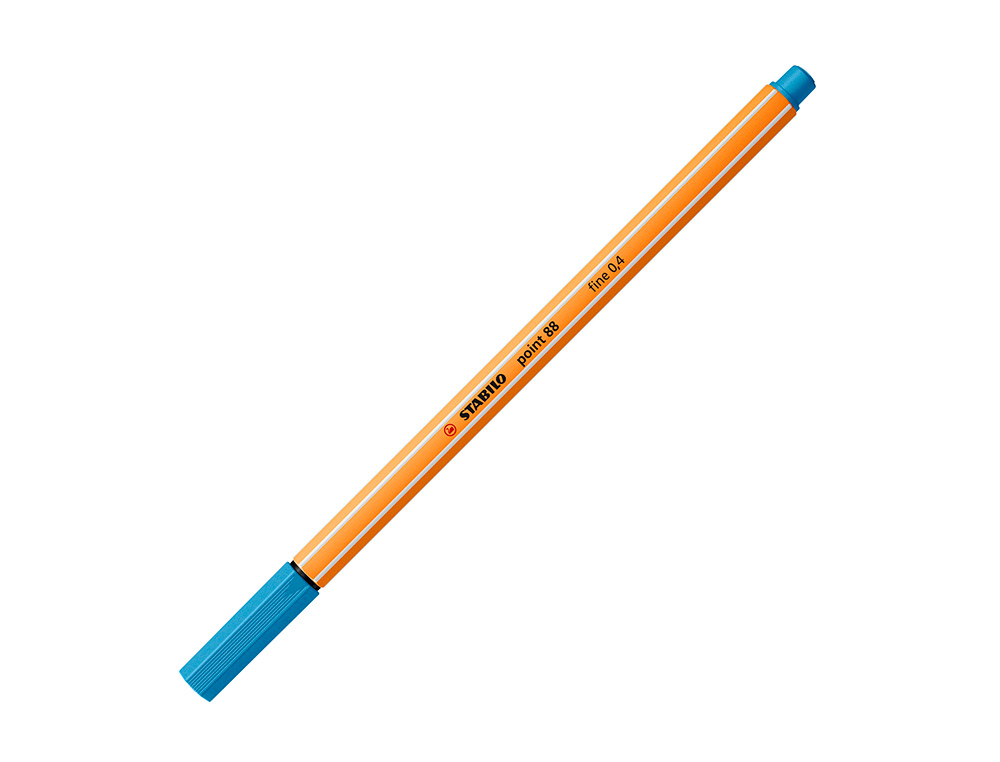 MARCADOR STABILO PONTA DE FIBRA POINT 88 AZUL CELESTE 0,4 MM