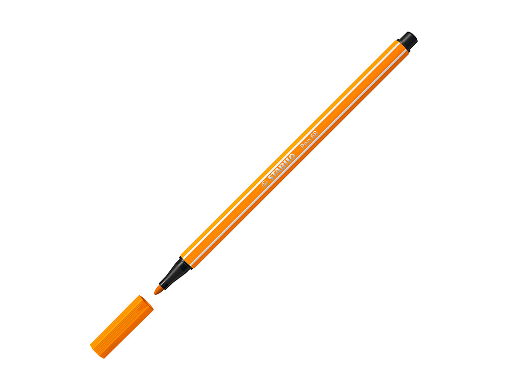 MARCADOR STABILO AGUARELAVEL PEN 68 LARANJA 1 MM
