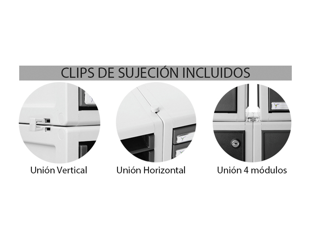BLOCO CLASSIFICADOR ARCHISYSTEM PARA PASTAS ARQUIVO SUSPENSO COM FECHO COR CINZA 356X474X303 MM