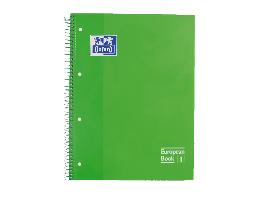 CADERNO ESPIRAL OXFORD CAPA EXTRADURA MICROPERFURADO DIN A4 80 F QUADRICULA 5MM COR VERDE