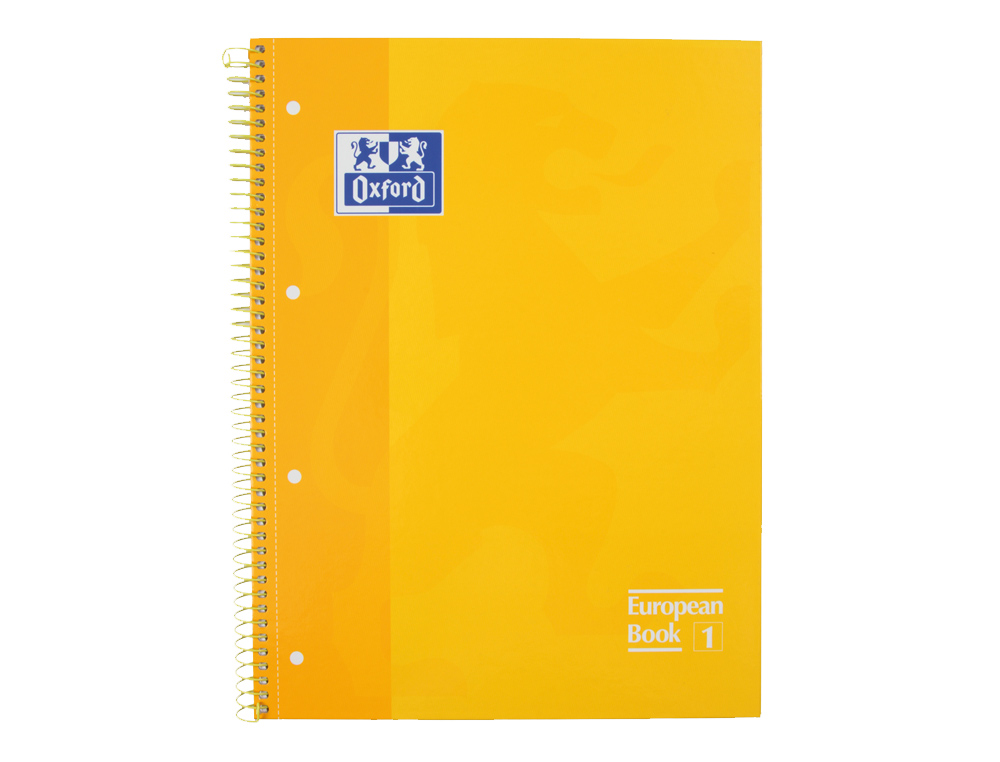 CADERNO ESPIRAL OXFORD CAPA EXTRADURA MICROPERFURADO DIN A4 80 F QUADRICULA 5MM COR AMARELO
