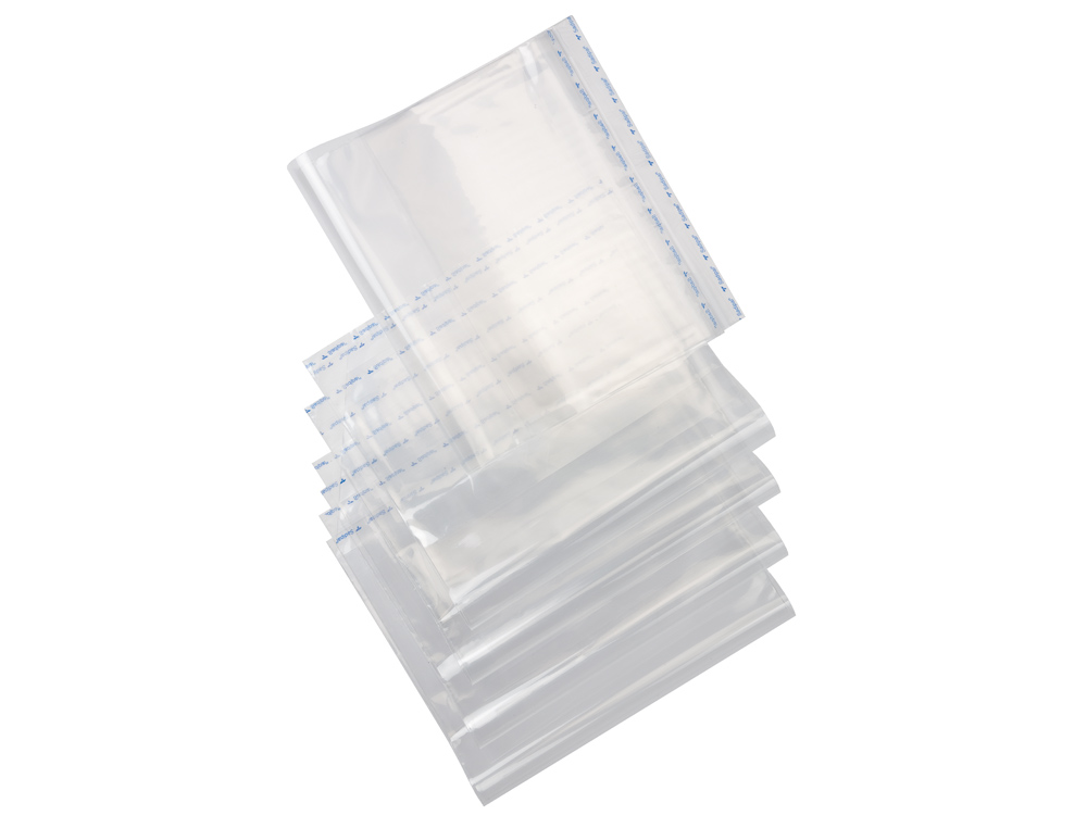 BOLSAS PROTETORAS PARA ENCADERNACAO ADESIVAS EM POLIPROPILENO COR TRANSPARENTE MEDIDAS 290X505MM