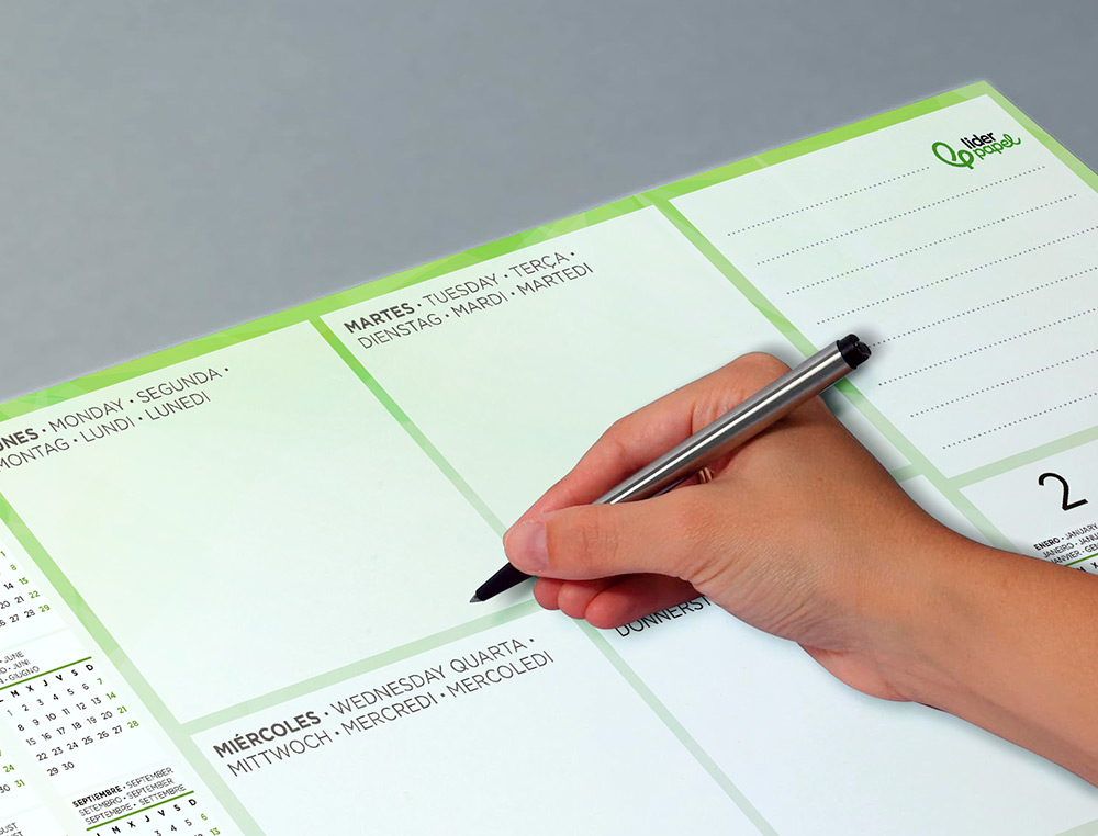 PLANEAMENTO SEMANAL LIDERPAPEL 40X60 CM 80 GR 60 FOLHAS 2026-2027