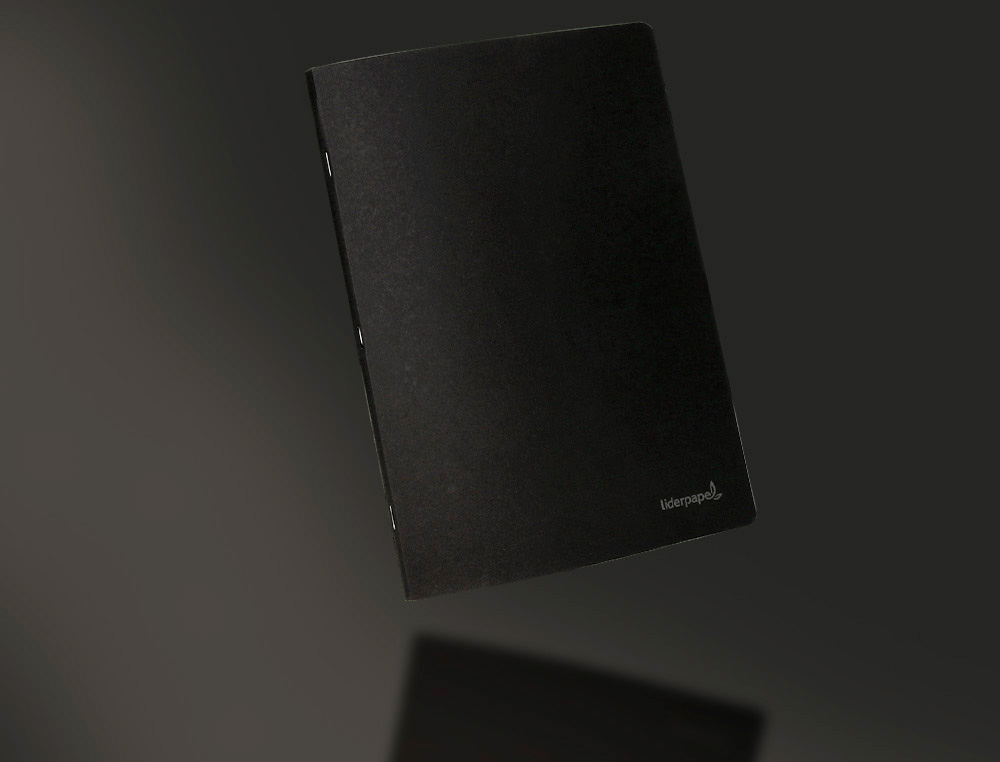 CADERNO AGRAFADO LIDERPAPEL CAPA PRETA DIN A4 80 F QUADRICULA 5MM 60GR