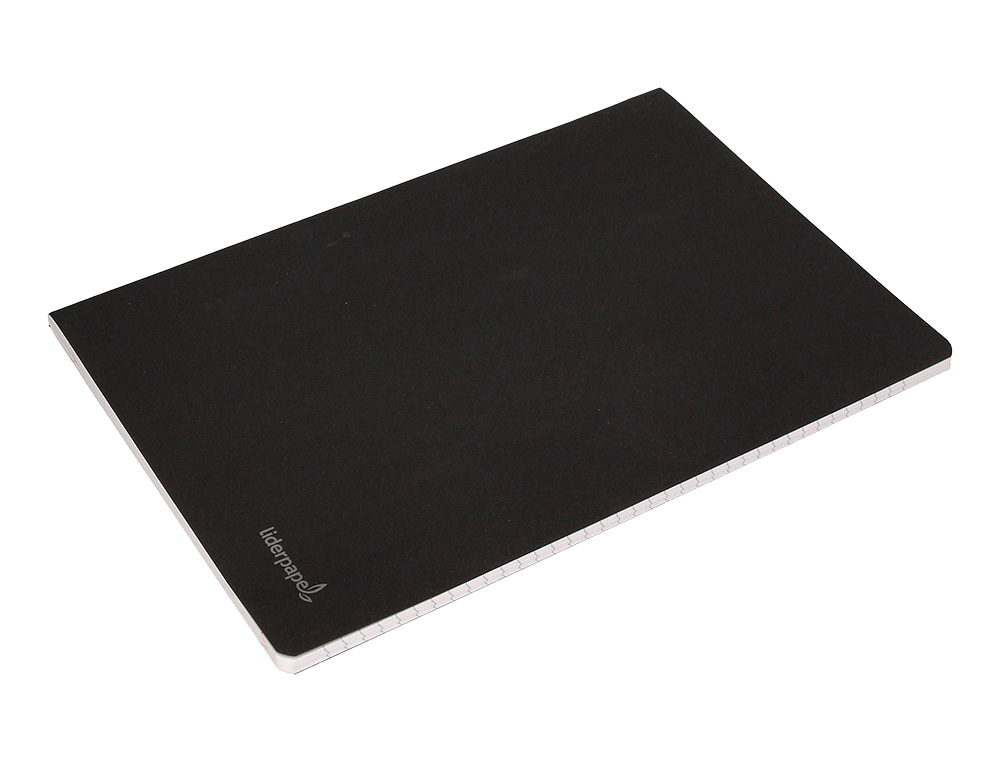 CADERNO AGRAFADO LIDERPAPEL CAPA PRETA DIN A4 80 F QUADRICULA 5MM 60GR