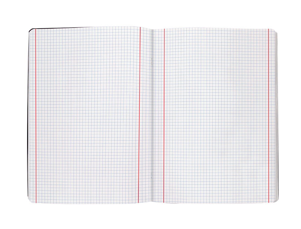 CADERNO AGRAFADO LIDERPAPEL CAPA PRETA DIN A5 80 F QUADRICULA 5MM 60GR