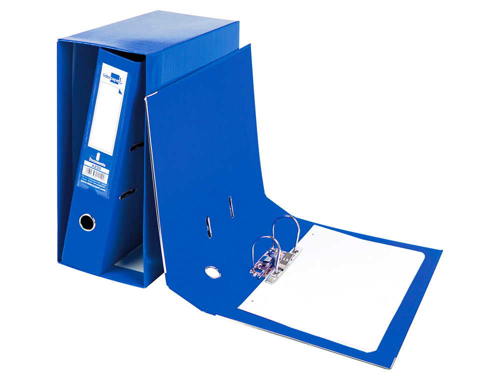 MODULO LIDERPAPEL 2 PASTAS FOLIO 2 ANEIS MECANISMO DE ALAVANCA 75MM AZUL