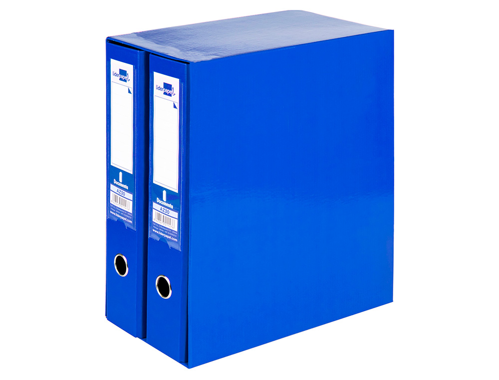 MODULO LIDERPAPEL 2 PASTAS FOLIO 2 ANEIS MECANISMO DE ALAVANCA 75MM AZUL