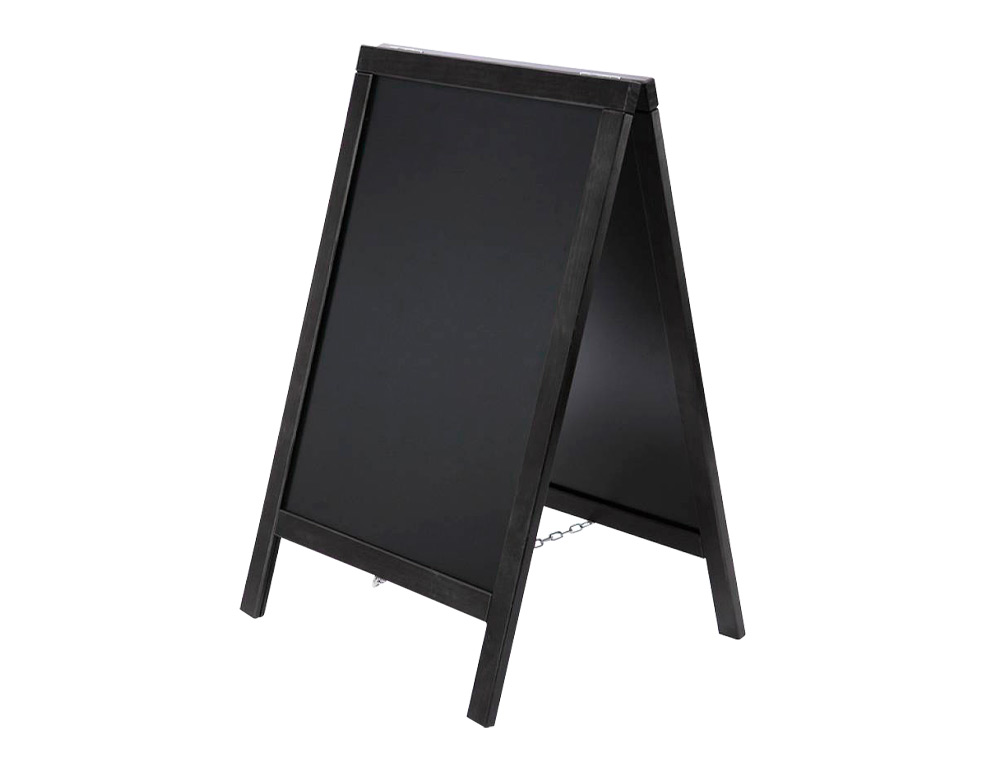 QUADRO PRETO LIDERPAPEL CAVALETE DUPLA FACE DE MADEIRA COM SUPERFICIE PARA MARCADORES TIPO GIZ 75X135 CM