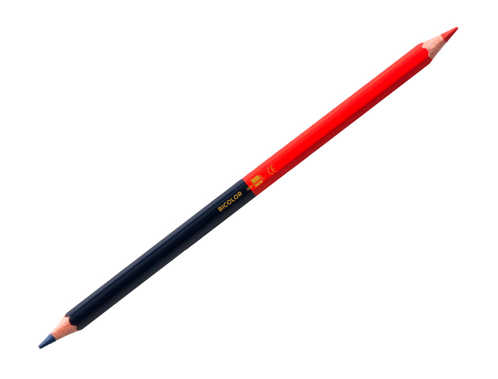 LAPIS BICOLOR LIDERPAPEL VERMELHO-AZUL C/ DE 12 LAPIS