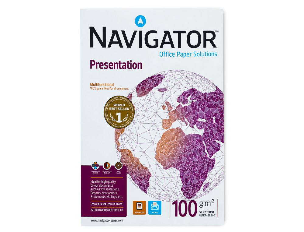 PAPEL FOTOCOPIA NAVIGATOR DIN A3 100 GR EMBALAGEM DE 500 FOLHAS