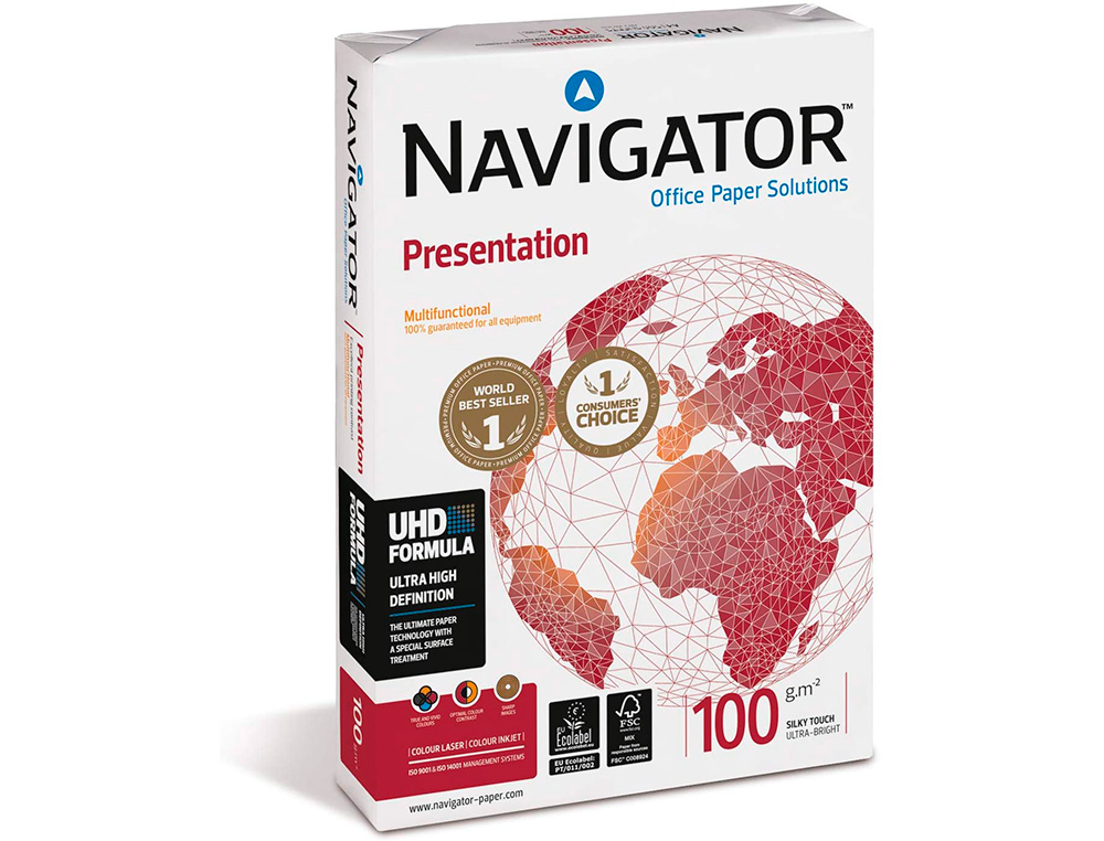 PAPEL FOTOCOPIA NAVIGATOR DIN A3 100 GR EMBALAGEM DE 500 FOLHAS