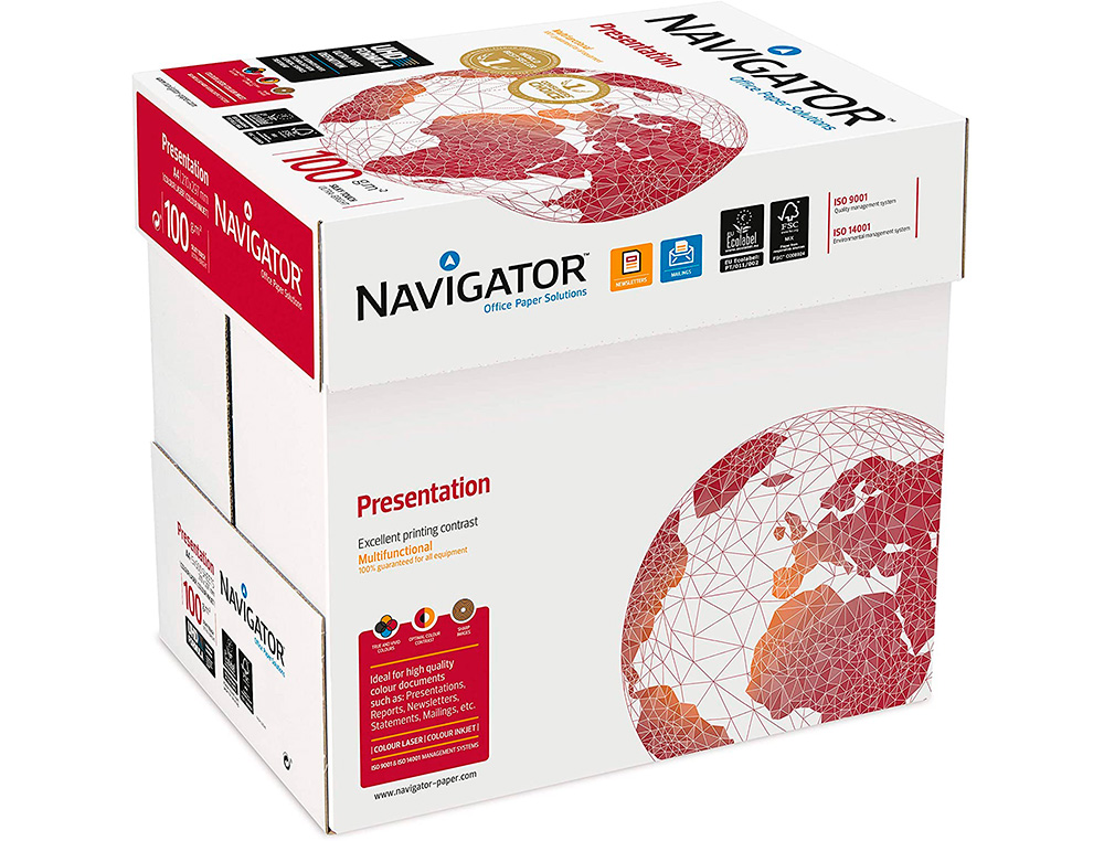 PAPEL FOTOCOPIA NAVIGATOR DIN A3 100 GR EMBALAGEM DE 500 FOLHAS