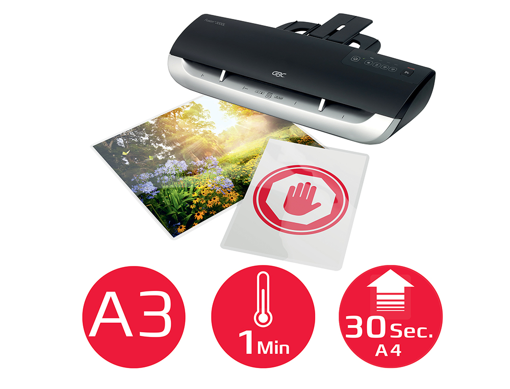 PLASTIFICADORA GBC FUSION 3000L DIN A3 DESLIGA AUTOMATICAMENTE ATE 125 MICRONS