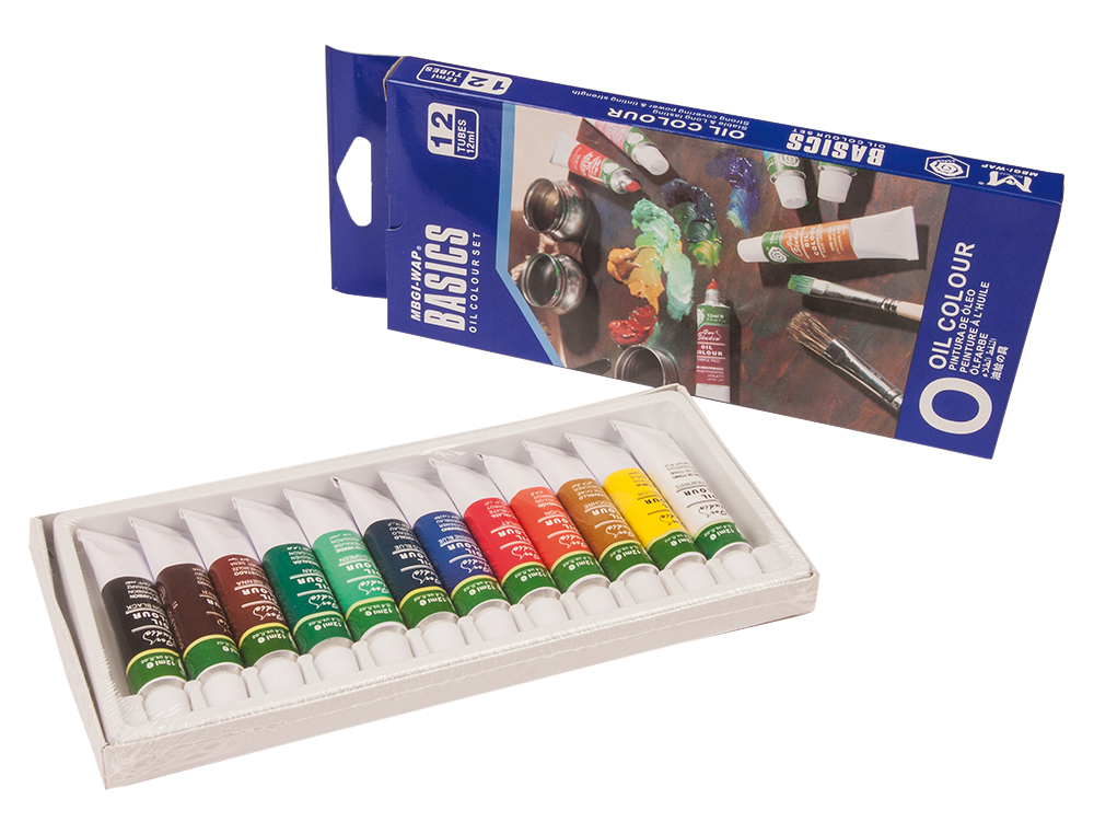 PINTURA OLEO ARTIST CAIXA CARTAO DE 12 CORES SORTIDAS TUBO DE 12 ML