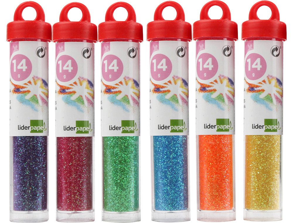 PURPURINA LIDERPAPEL FANTASIA CORES METALICAS PASTEL FRASCO DE 14 GR