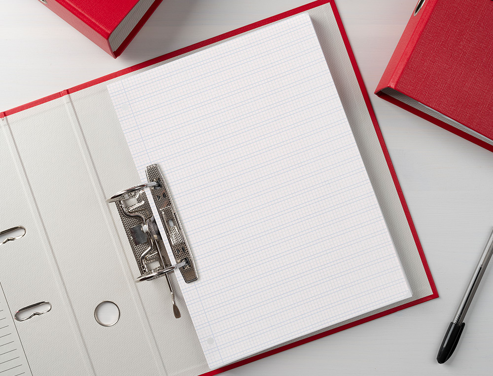 RECAMBIO LIDERPAPEL FOLIO 100 H 4 TALADROS 70 GR CUADRICULADO PAUTADO 3 MM CON MARGEN