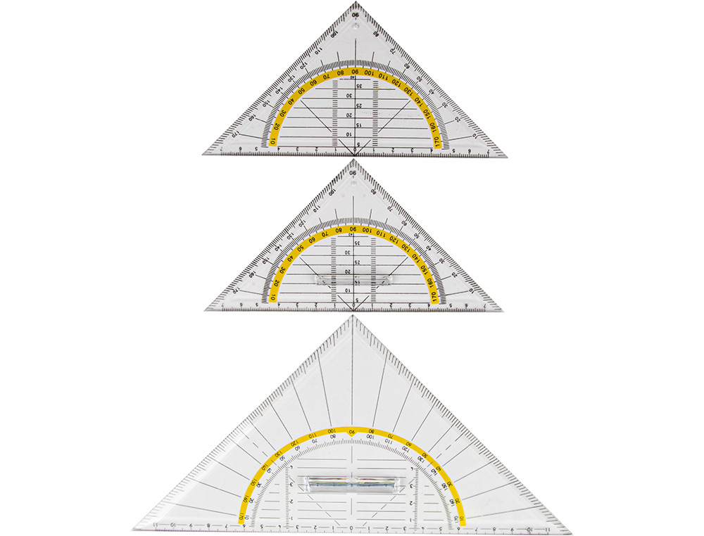 ARISTO LIDERPAPEL GEOMETRIA 16 CM PLASTICO CRISTAL COM PEGA FIXA