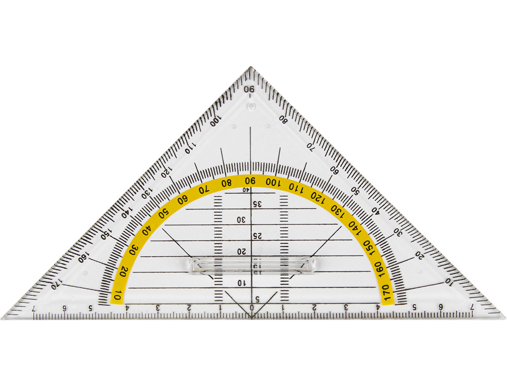 ARISTO LIDERPAPEL GEOMETRIA 16 CM PLASTICO CRISTAL COM PEGA FIXA