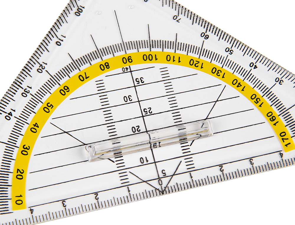 ARISTO LIDERPAPEL GEOMETRIA 16 CM PLASTICO CRISTAL COM PEGA FIXA